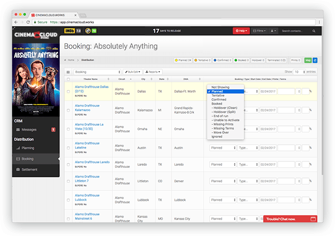 Screenshot: Theatrical Booking: Simple Booking Management
