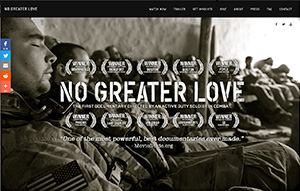 Picture of No Greater Love website.