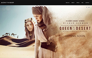 Picture of Queen of the Desert website.