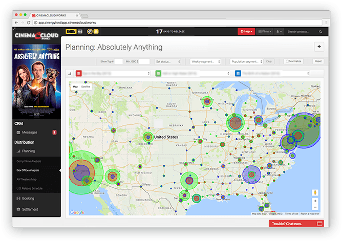 Screenshot: Theatrical Intelligence: Relative DMA Analysis *